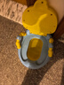 海豚星儿童马桶坐便器男小孩女宝宝婴幼儿专用训练厕所家用大便桶尿盆凳 普通款黄色PU垫  不冰PP +刷 实拍图