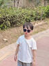 真维斯（Jeanswest）儿童短袖t恤2026新款男女童夏季纯棉长袖T上衣中大童多巴胺打底衫 【圆短T】白/J纯色 150 实拍图