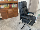 顾全电脑椅人体工学椅真皮办公椅可躺久坐舒适老板椅C570金黑皮 实拍图