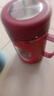 玻璃杯办公室办公把手家用大容量手柄水杯男女杯子茶杯男士 红色送茶隔 400ml 实拍图