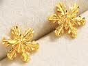 中国黄金（CHINA GOLD）黄金耳钉女士999足金雪花耳钉一对生日礼物送女朋友老婆 足金耳钉约1.8g【甄选礼盒】 实拍图