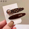娇雪菲复古咖色豹纹珠珠一字发夹长椭圆1对 新款侧边刘海夹碎发头饰边夹 晒单实拍图