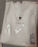 拇指白小T热力加厚加绒长袖T恤秋冬新款保暖百搭打底衫 男款白色 M 实拍图
