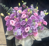 冉子花坊情人节鲜花速递粉玫瑰抱抱桶向日葵花篮生日礼物送女友同城配送 爱的抱抱紫色 实拍图