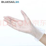 蓝帆医疗（blue sail+）一次性手套PVC医用检查手套无粉独立包装50包/盒大号L码 实拍图