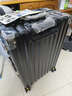 欧遥高颜值铝框行李箱可坐人男女学生潮流大容量拉杆箱加厚密码旅行箱 黑色【铆钉加固铝合金款】 26英寸 【学生住宿】 实拍图
