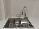 箭牌（ARROW）【焕新补贴】日式厨房水槽大单槽聚宝盆0涂层304不锈钢集渣洗菜盆 【聚宝盆压纹】65*48-铜防溅龙头 实拍图
