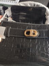 CHARLES&KEITH鳄鱼纹凯莉包手提斜挎婚包包女包生日情人节礼物CK2-50270880-1 Black黑色 S 实拍图