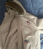 F426【赵露思同款】25年冬季新款美式复古连帽毛领派克服 灰白色 L 实拍图