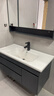 皇生金智能浴室柜陶瓷一体盆洗脸盆柜卫生间卫浴洗漱台简约洗手盆柜组合 轻奢灰+标准镜柜半+陶瓷盆120cm 实拍图