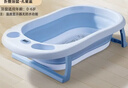 十月结晶婴儿洗澡盆可折叠家用大号新生儿童用品沐浴桶宝宝浴盆孔雀蓝 实拍图