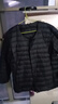 鸭鸭（YAYA）佟丽娅同款轻薄羽绒服女新款冬季短款圆领内胆修身时尚薄外套男 黑色【男款无领YE3C700311Y】 3XL 【建议140-155斤】 实拍图