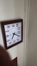 北极星（POLARIS）挂钟客厅家用智能钟办公室木纹电波时钟方形自动对时钟表 实拍图