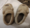 卡皮巴拉冬季儿童包跟棉鞋保暖居家毛毛EVA底防滑中小童宝宝棉拖 升级版环保材质浅咖色 12 36/37码（适合35/36脚穿） 实拍图