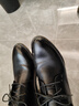 卡帝乐鳄鱼（CARTELO）英伦牛皮商务正装休闲男士低帮系带皮鞋男2511 黑色 增高版 40 实拍图