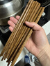 京东京造 筷子 家用食品接触级餐具实木防滑鸡翅木原木【无漆无蜡】10双装 实拍图