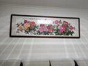 万叶居福（WanYeJu）纯手绘牡丹画花开富贵图新中式客厅装饰画国画挂画山水画字画壁画 花开富贵福满堂A【千层牡丹】 80*258CM实木框【升级专用膜】 实拍图