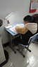晶霄儿童学习桌椅套装作业课桌子小孩书桌写字桌学校小学生家用可升降 【校园款】双柱课桌+椅 天空蓝 实拍图