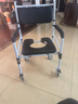 康际老年人带轮坐便椅家用移动马桶椅折叠洗澡椅子残疾人沐浴椅坐便器 实拍图