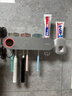 ecoco牙刷消毒架壁挂电动牙刷智能紫外线杀菌漱口杯带漱口杯挤牙膏器灰 实拍图