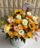 冉子花坊情人节鲜花速递同城配送向日葵混搭抱抱桶玫瑰送女友爱人生日礼物 拥抱阳光 实拍图