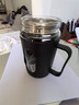 新款玻璃杯商务防爆把手大容量手柄办公室泡茶水杯防摔男女杯子 活动商务黑【两款随机发】 500ml 实拍图