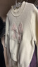 巴拉巴拉童装儿童毛衣甜美可爱绣花毛衫秋冬装线衫针织衫百搭上衣 米白10302 120cm 实拍图