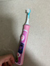 飞利浦（PHILIPS）儿童电动牙刷 儿童学生生日新年礼物 送男生女生 适用4-6-12岁 自带2支刷头8款贴纸 粉色HX6352 实拍图