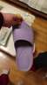 科柔（KENROLL）男女专业防滑浴室轻薄透气居家洗澡凉拖鞋 葡萄紫 37-38 (240mm) 实拍图