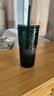 星巴克（Starbucks）墨绿色女神款玻璃杯550ml吸管杯办公室复古冷水杯情人节礼物 实拍图