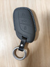 迪加伦 汽车钥匙扣 男士 真皮 创意 高档车载钥匙环圈套包女士车用创意腰挂情侣钥匙链挂饰汽车用品 铂金灰 实拍图