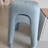 禧天龙塑料凳子方凳高凳加厚防滑家用餐椅浴室凳节节高凳 冰河灰 1个装 实拍图