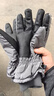 目丸保暖手套男女户外冬天骑行防寒风加绒厚触屏女防水冬季棉滑雪手套 9#深灰色 深度暖手套-男款 实拍图
