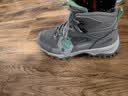 探路者（TOREAD）登山鞋男女新款户外保暖加绒高帮防滑耐磨舒适徒步鞋 浅灰/绿色 女 新款 37 实拍图
