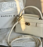 CHARLES&KEITH鳄鱼纹凯莉包手提斜挎婚包包女包生日情人节礼物CK2-50270880-1 Ivory象牙色 S 实拍图