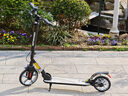 帝百伦成人代步滑板车儿童6-12-40岁两轮滑步男女上班通勤三减震可折叠 【花纹轮新款】至尊黑【三减震+双刹车+转向限位】 实拍图