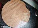 美厨（MAXCOOK）乌檀木砧板切菜板 圆形案板剁肉墩家用加厚实木粘板 大号36*3cm 实拍图