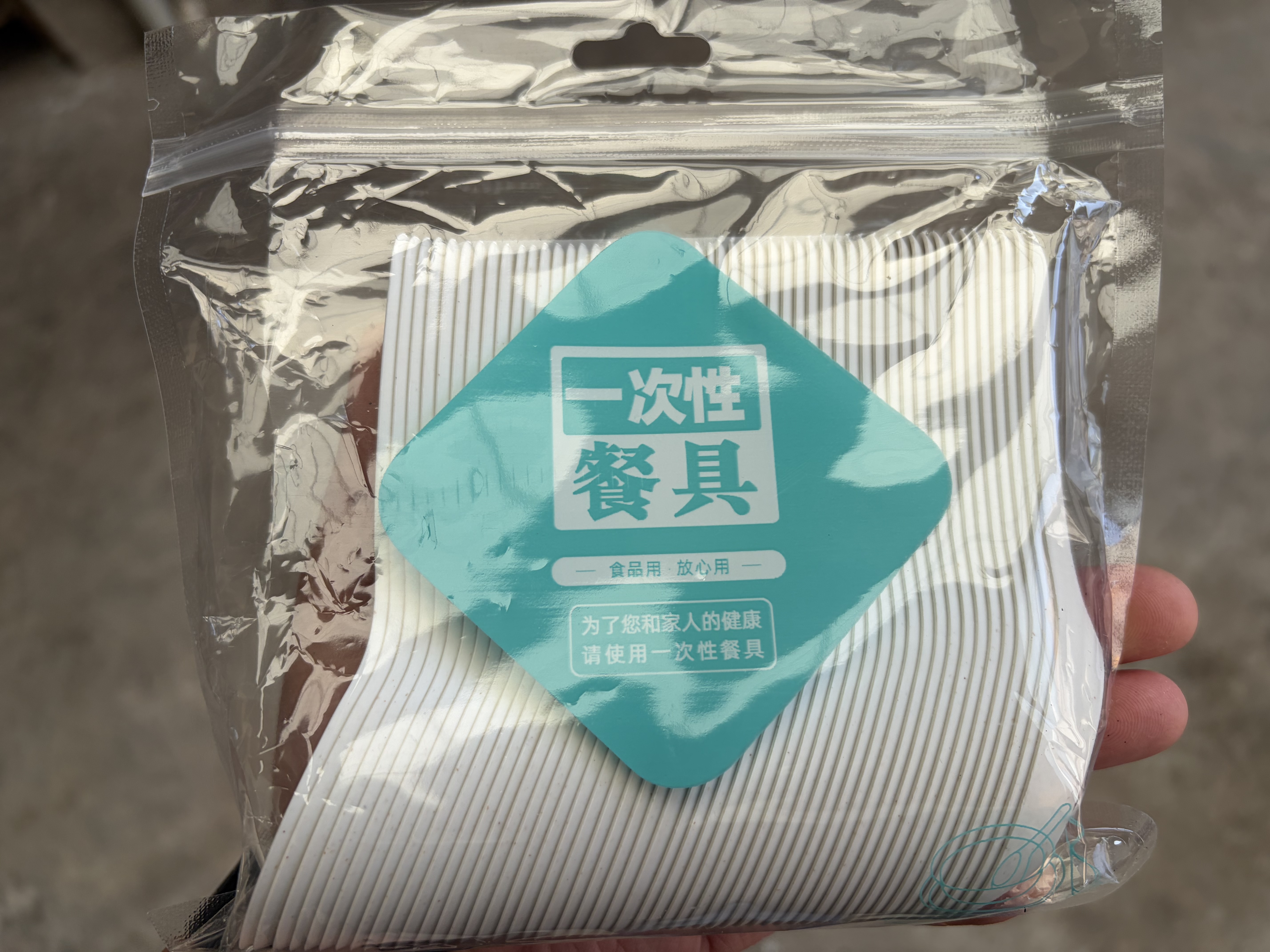 优奥一次性勺子【50只】加厚汤勺餐勺调羹甜品外卖打包勺食品级批发 实拍图