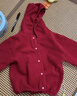 嘟嘟家儿童连帽外套春秋款男童户外休闲春装小童上衣百搭女童加绒童装潮 红色 90 实拍图