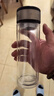 【京东物流配送】高硼硅双层玻璃杯大容量泡茶杯水杯子茶水分离杯 【双层加厚】茶杯350ml1只 实拍图