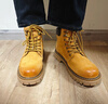 骆驼（CAMEL）【王俊凯同款】马丁靴男新款百搭男士大黄靴户外徒步工装登山靴子 GE122W7757T 金黄色 (男款) 41 实拍图