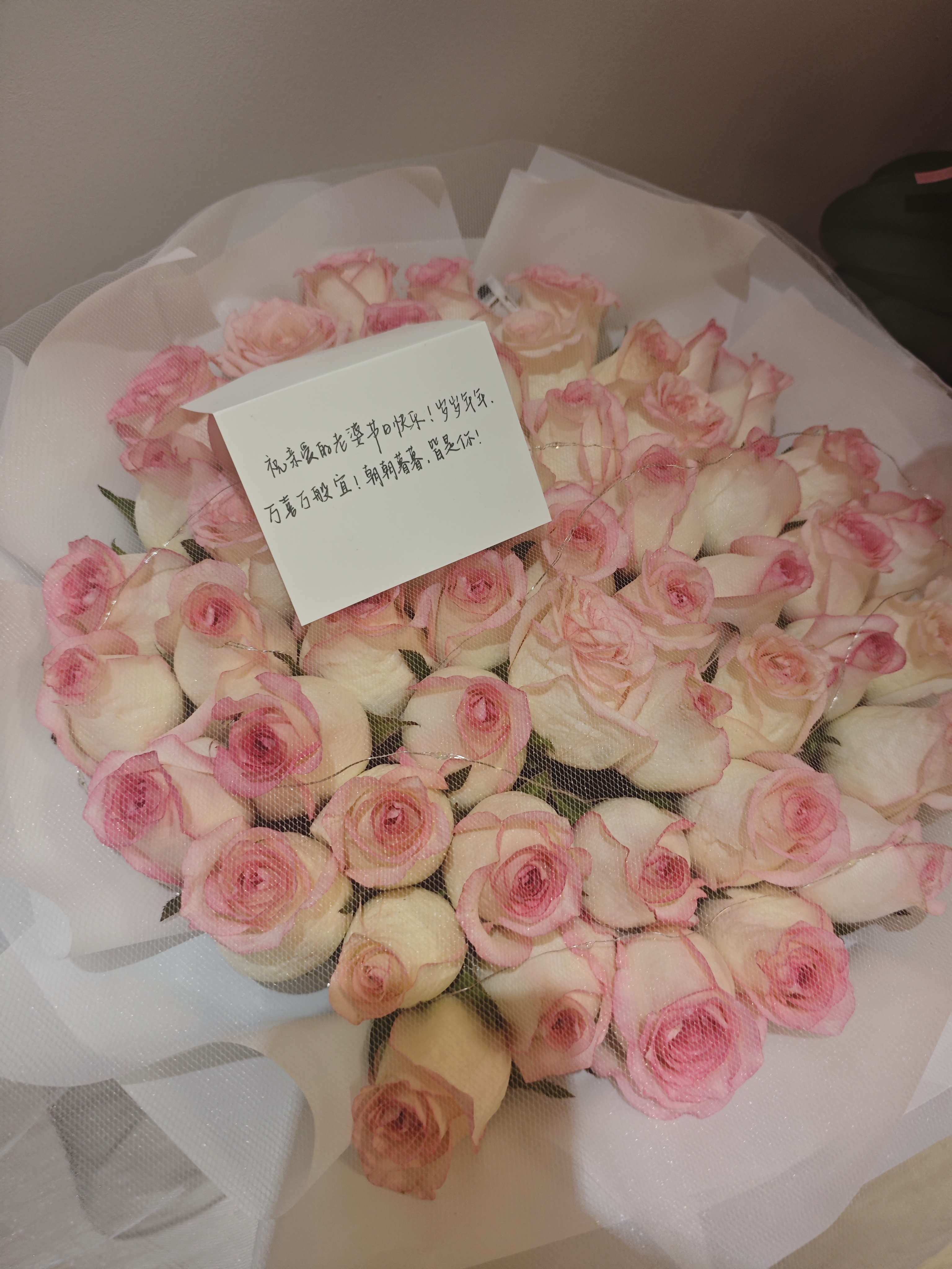 幽客玉品鲜花速递52朵玫瑰花束表白送女友老婆生日礼物全国同城配送 52朵艾莎玫瑰花束 实拍图