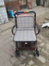 立道老年人代步车推车可推可坐座助力行走器两用手推小车出门方便神器 C2【加宽加大-酒红色+双刹+双轮】可折叠助行推车 实拍图