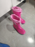 回力儿童雨鞋男童女宝防滑水靴加厚小孩高筒胶鞋中大童防水鞋子 【回力】8055儿童防水口-粉红色 33 【内长21.5cm】 实拍图