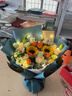 艾斯维娜鲜花速递向日葵混搭花束生日礼物全国同城配送 向日葵香槟韩式花束 实拍图