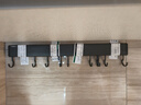 一卫（yweel）厨房挂钩 壁挂式排钩免打孔厨房多功能置物架 枪灰50cm 实拍图