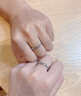 中国黄金（CHINA GOLD）连理枝银情侣戒指男女求婚活口对戒表白七夕情人节生日礼物送女友 （刻字/贺卡）足银*连理枝戒指【情侣一对】 实拍图
