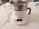 小熊（Bear）不锈钢电煮锅 电蒸锅  宿舍多功能锅小电锅 0涂层蒸煮一体可预约 小型1-2人用分体式 C12N7 配蒸笼 实拍图