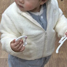 优衣库婴幼儿宝宝长绒摇粒绒拉链茄克长袖外套478434 01 乳白色 90 实拍图