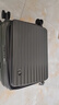 双星（doublestar）高颜值侧开盖行李箱大容量箱女男学生多功能拉杆箱登机密码皮箱子 铁灰色【可坐人丨带杯架】新色系 20英寸 -可登机箱 实拍图